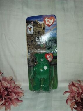 Ty Green Erin Bear with Shamrock Beanie Buddy